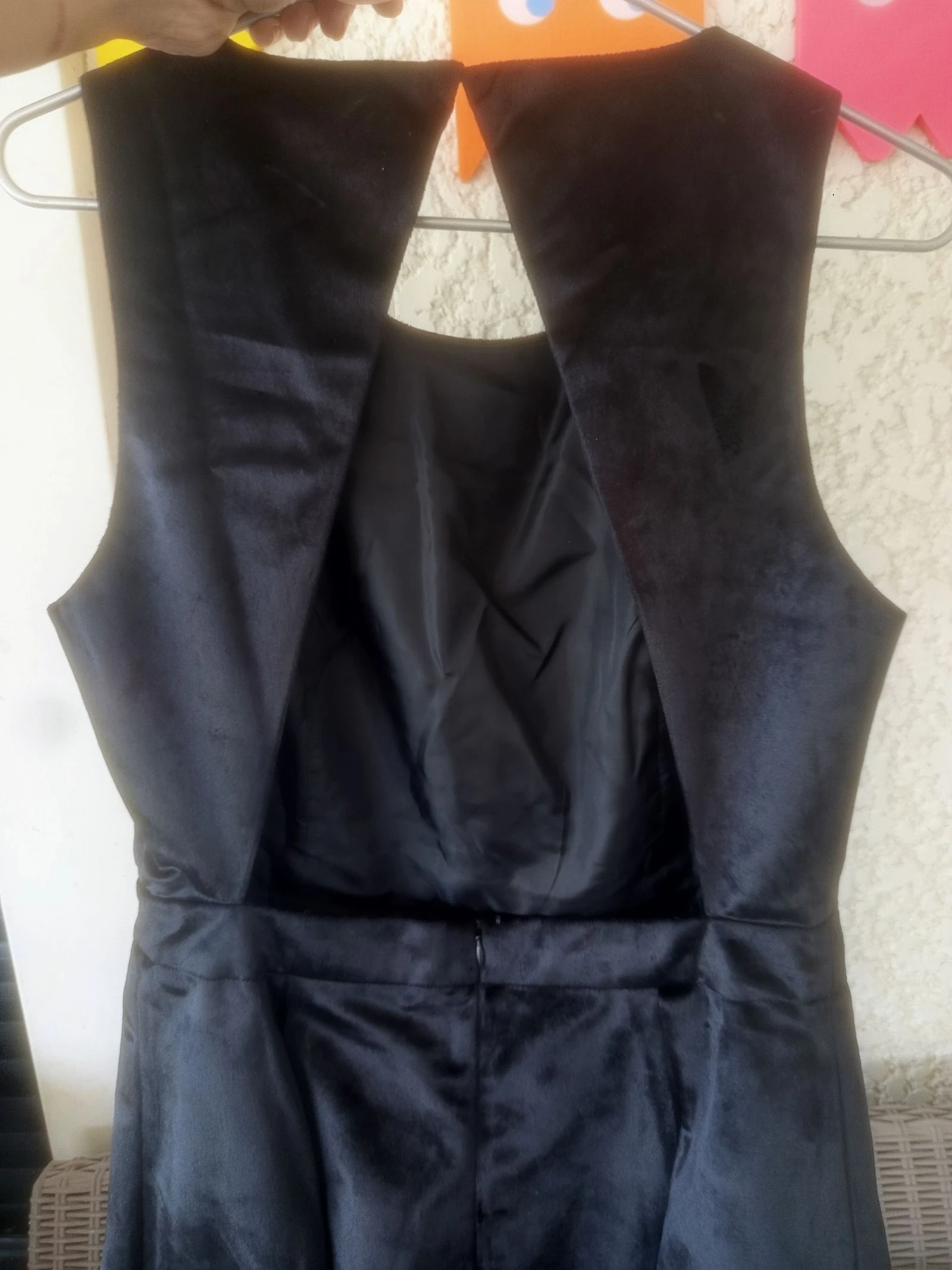 Jurk met open rug van fluweel merk les petites bombes – photo 3